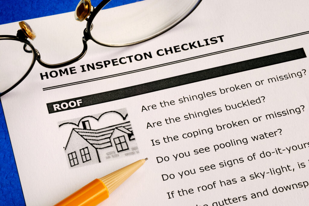 Home inspection checklist showing a home inspection doesn't cover everything.
